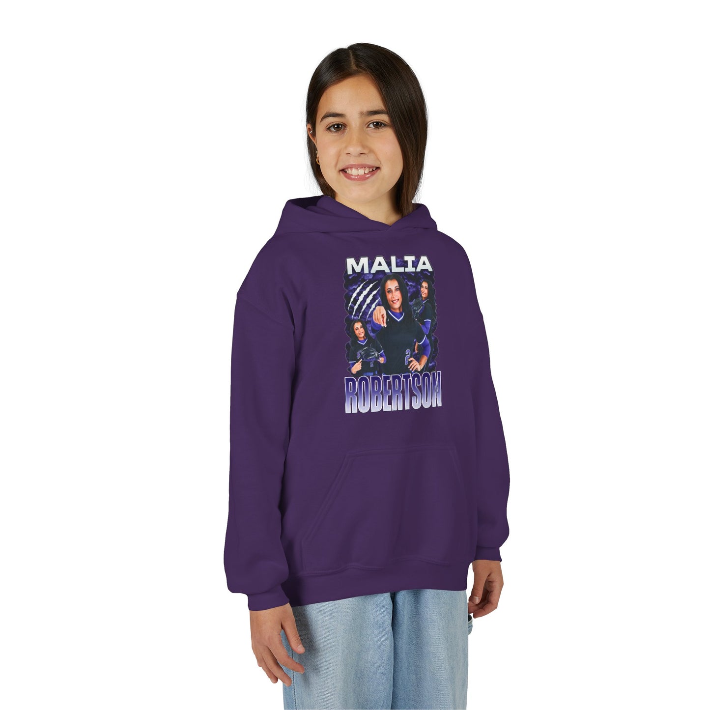 Malia Robertson White & Combo Colored Kids Hoodie