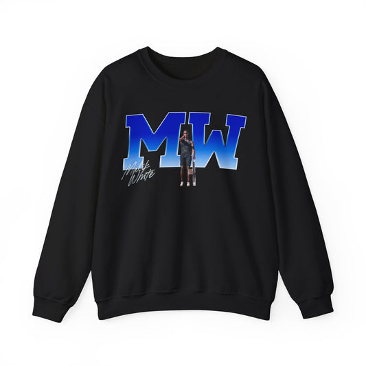 Malik White Big Initals Colored Crewneck Sweatshirt