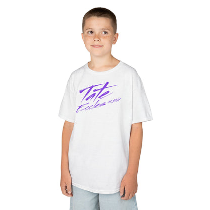 Tate Eccles Cursive Name & Number Kids Tee
