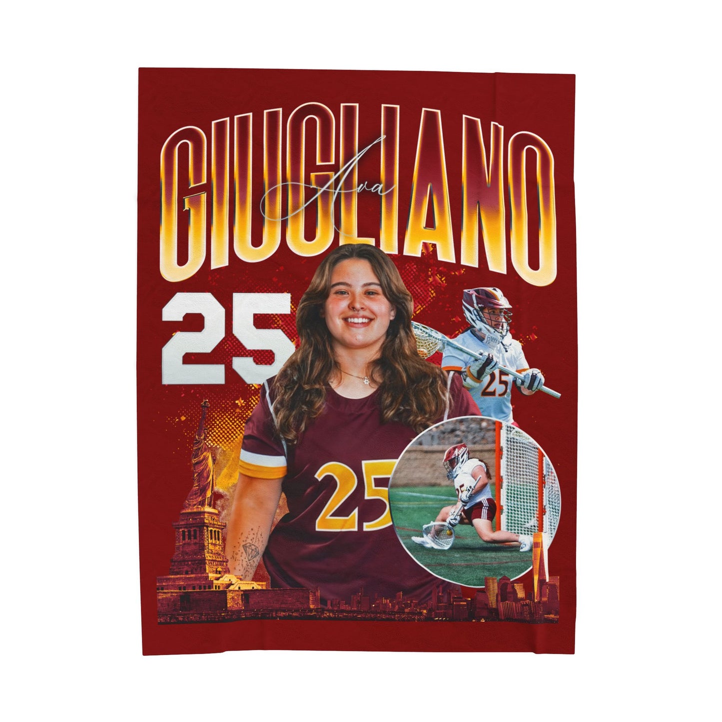 Ava Giugliano Last Name Highlight 60"-80" Plush Blanket