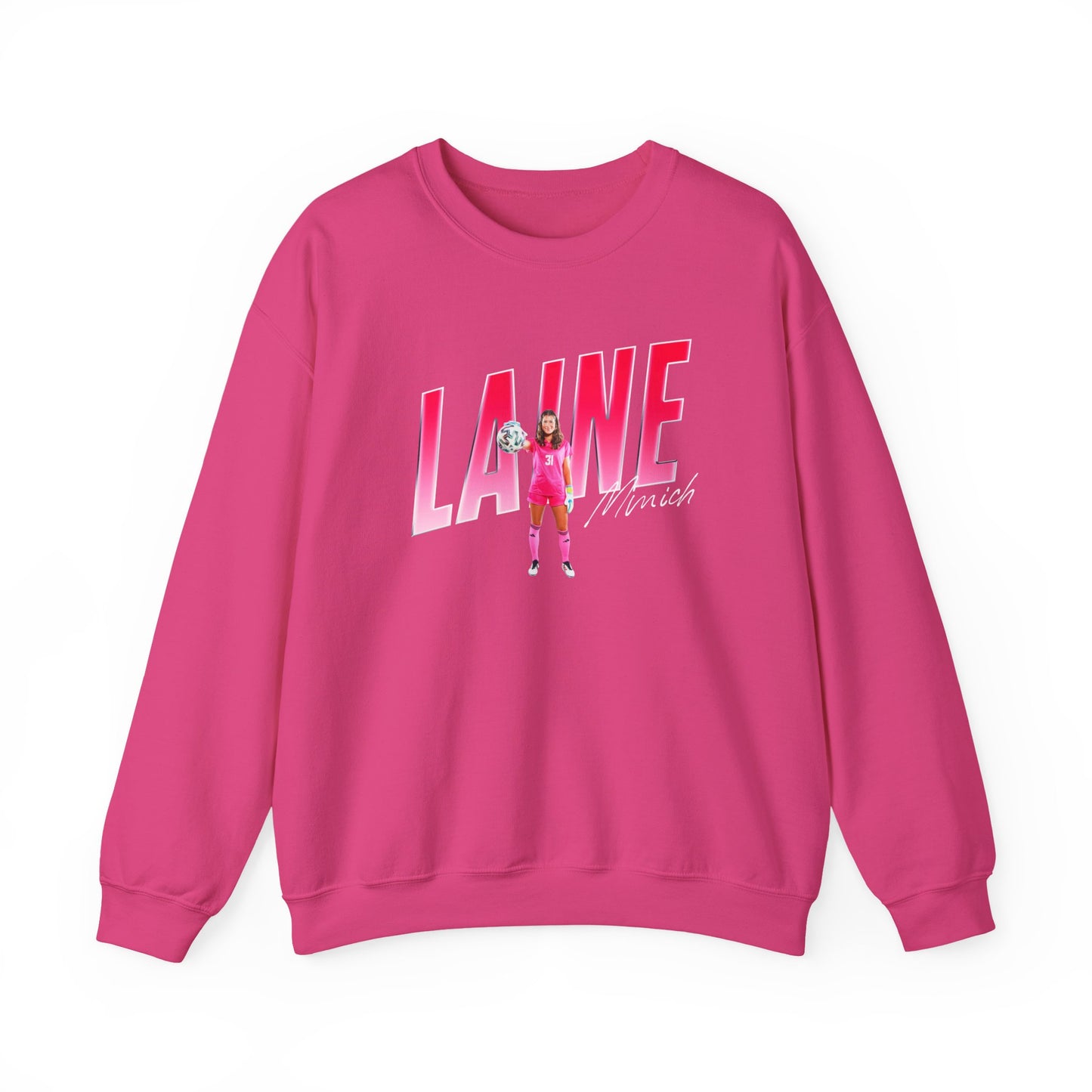 Laine Minich Cursive Combo Colored Crewneck Sweatshirt