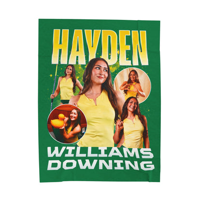 Hayden Williams-Downing Colored & White Combo 60"-80" Plush Blanket