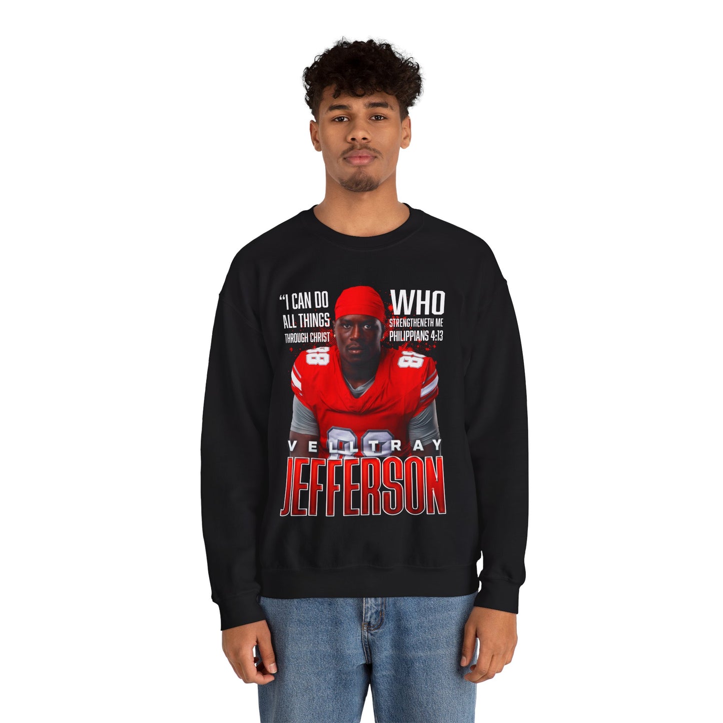Velltray Jefferson Featured Quote Crewneck Sweatshirt