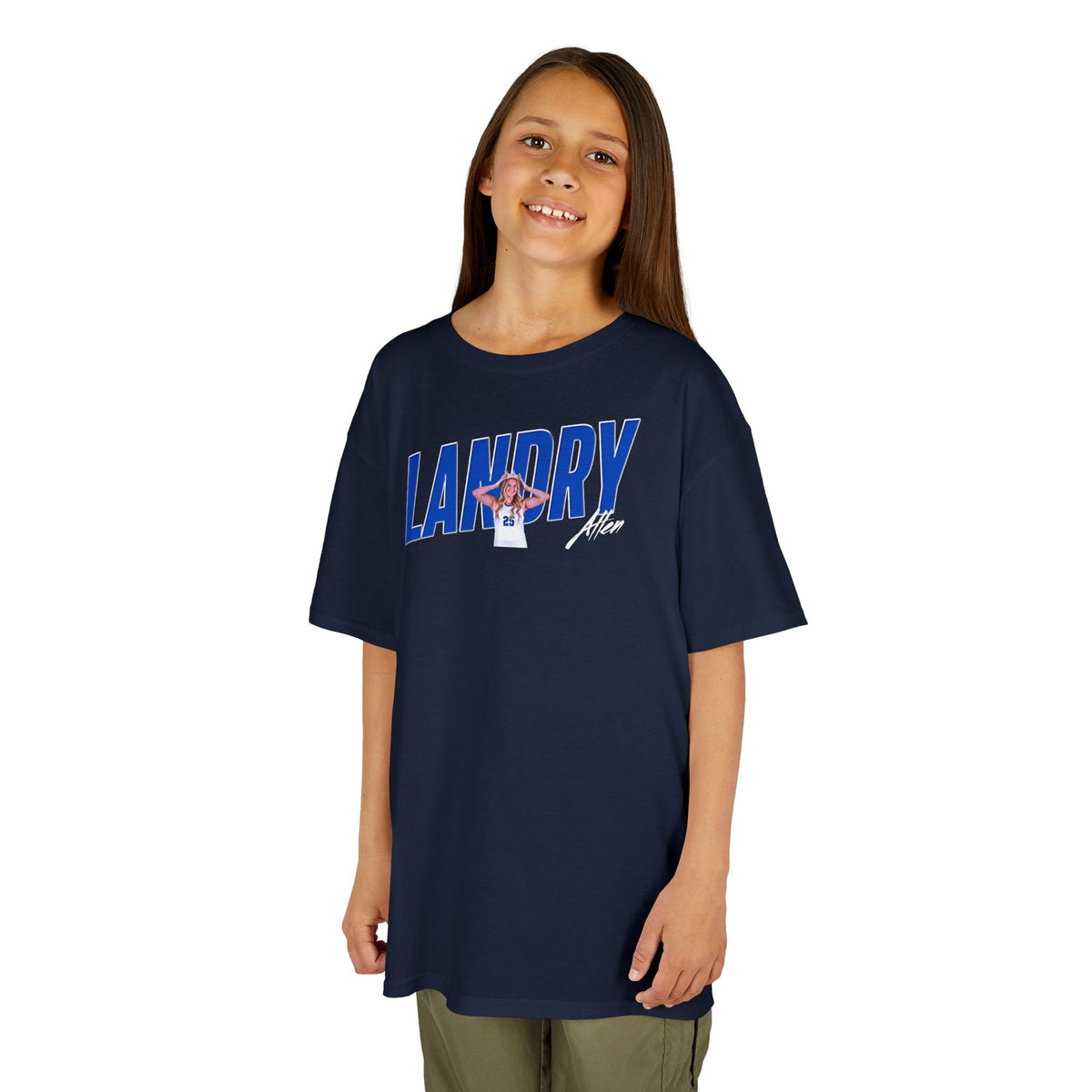 Landry Allen Cursive Combo Colored Kids Tee