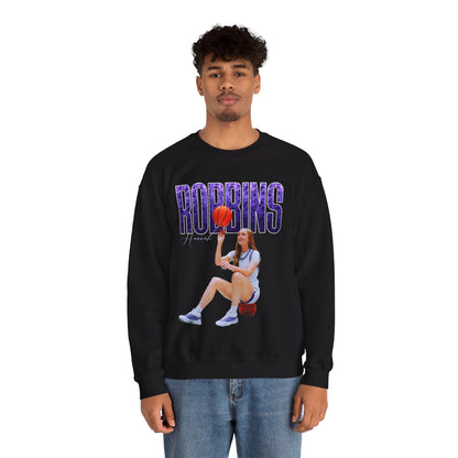 Hannah Robbins Curved Combo Colored Crewneck Sweatshirt