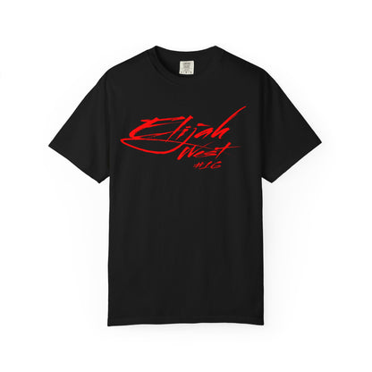 Elijah West Cursive Name & Number Premium Tee