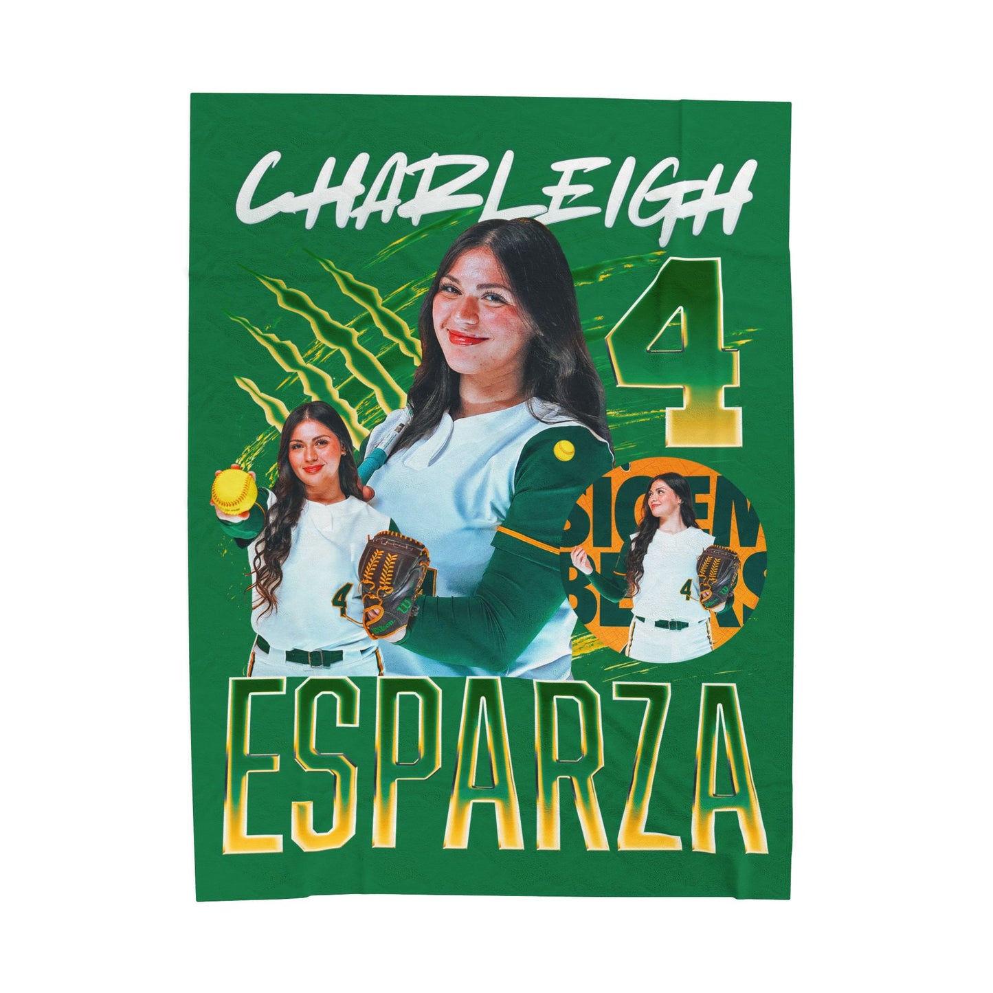 Charleigh Esparza White & Colored Combo 60"-80" Plush Blanket