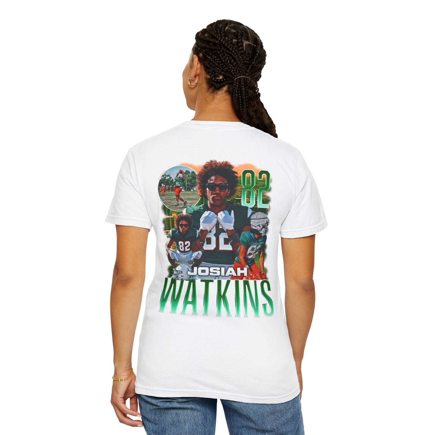 Josiah Watkins Logo Front & Back Premium Tee