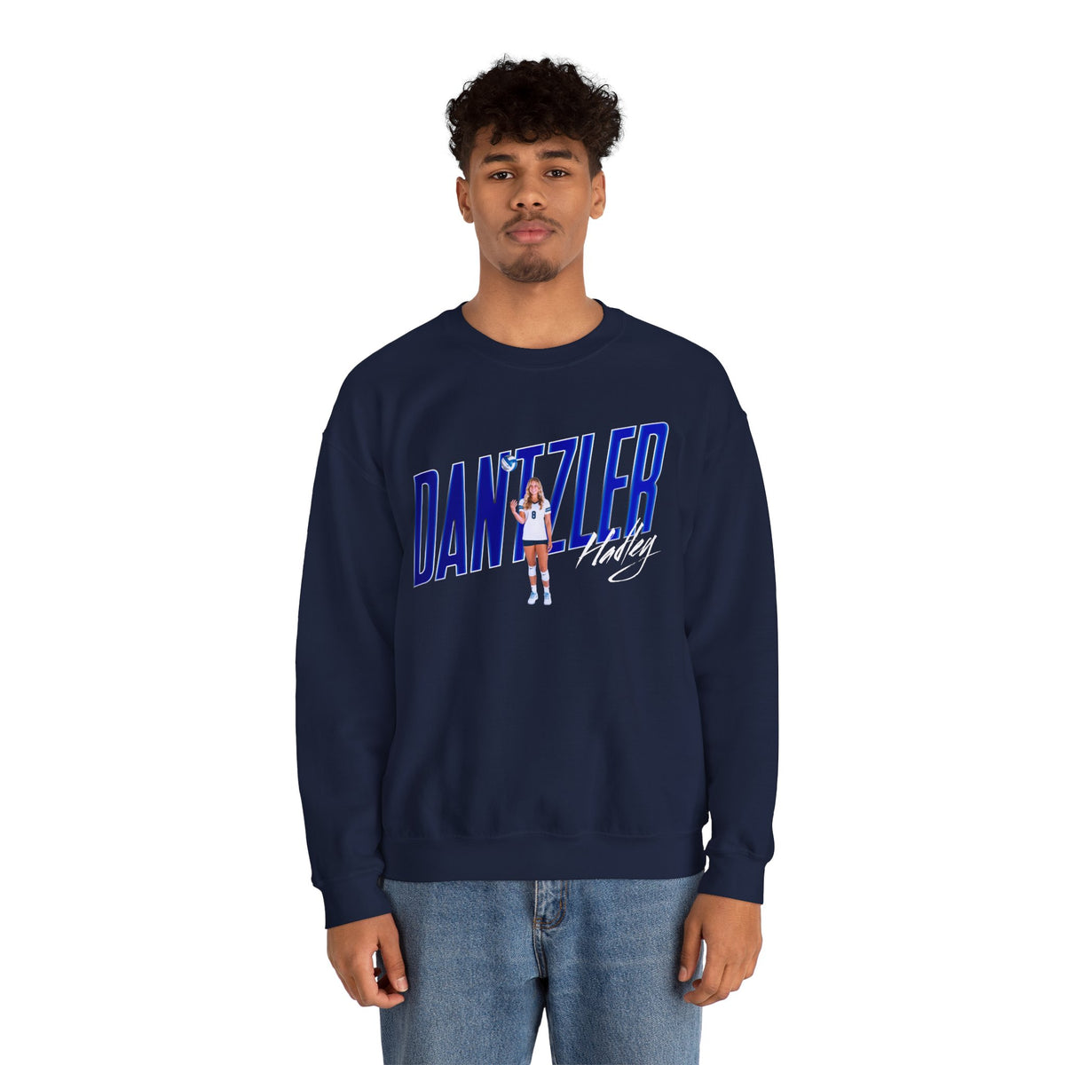 Hadley Dantzler Cursive Combo Colored Crewneck Sweatshirt