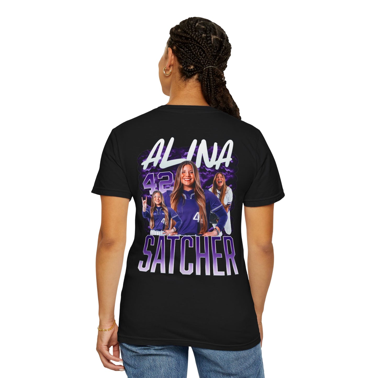 Alina Satcher Logo Front & Back Premium Tee