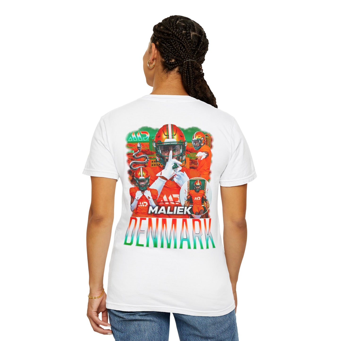 Maliek Denmark Logo Front & Back Premium Tee