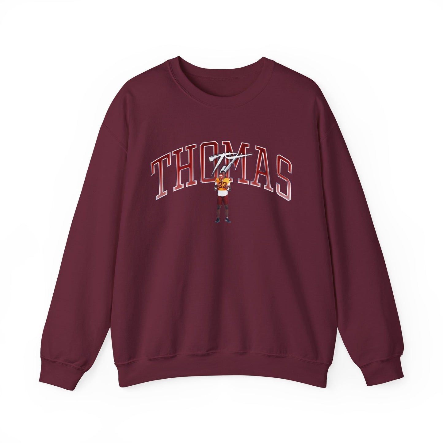 TJ Thomas Curved Combo Colored Crewneck Sweatshirt