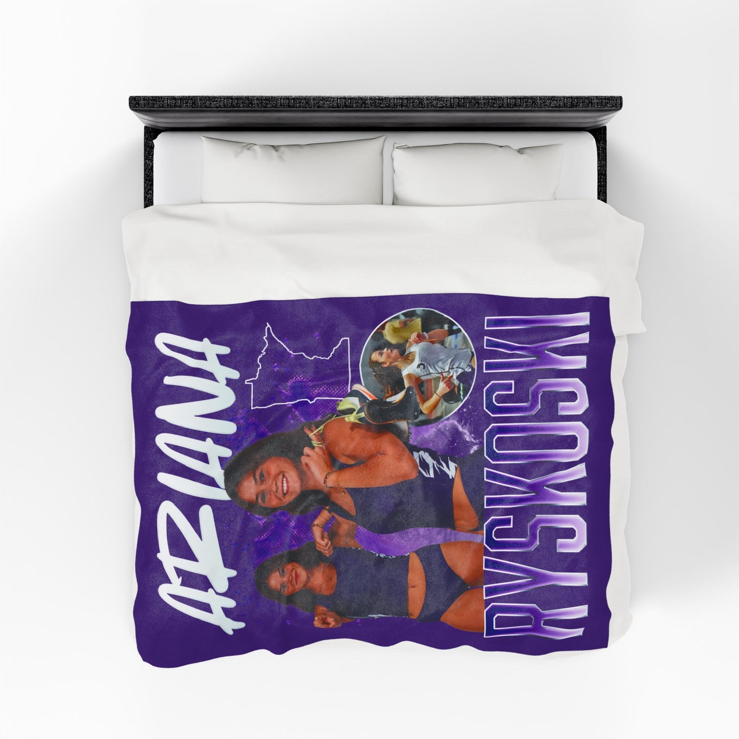 Ariana Ryskoski Colored & White Combo 60"-80" Plush Blanket