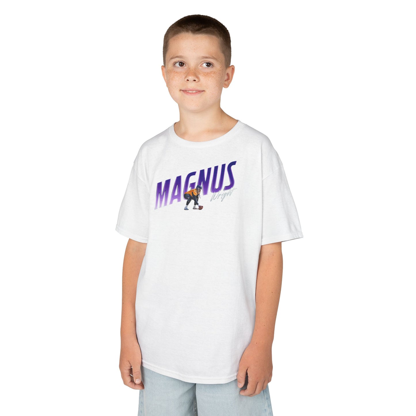 Magnus Wright Cursive Combo Colored Kids Tee