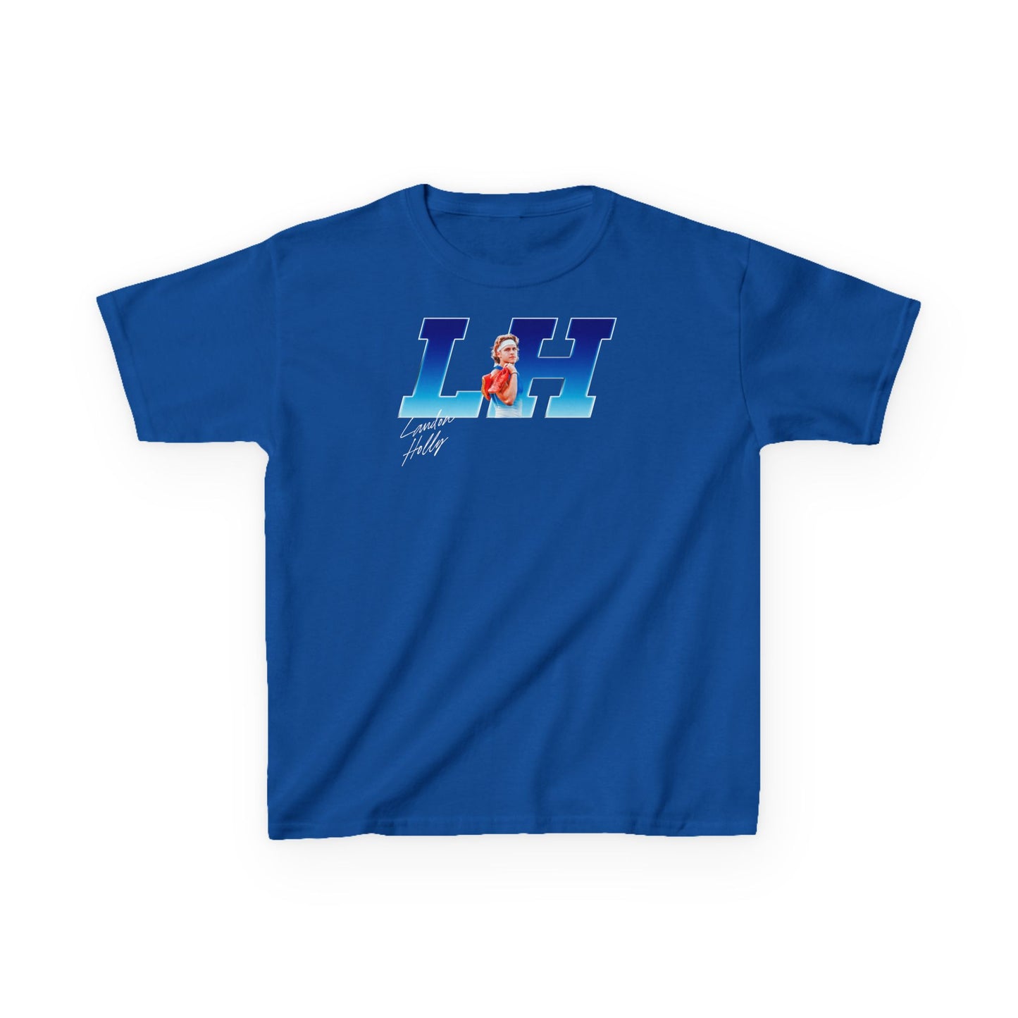 Landon Holly Big Initials Colored Kids Tee