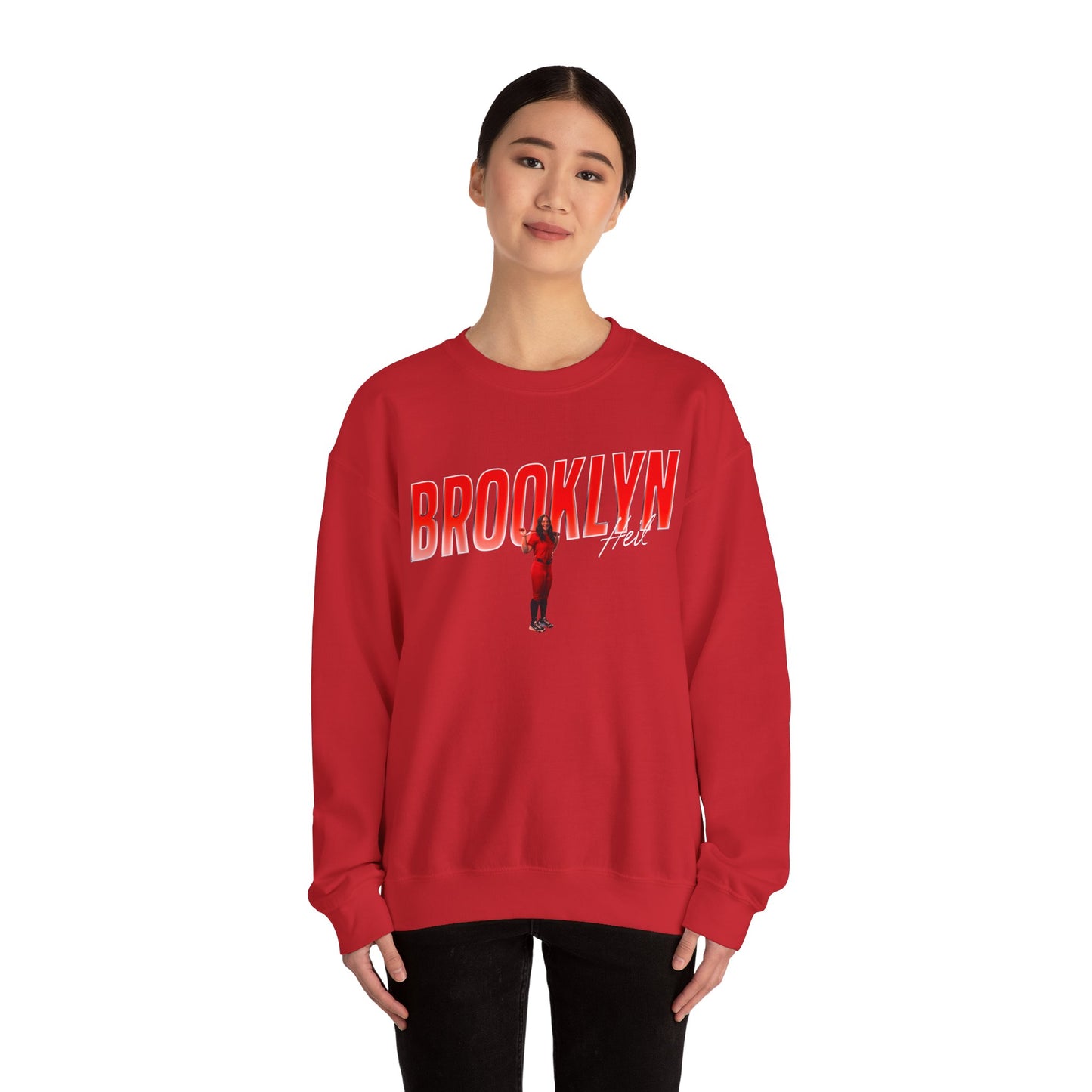 Brooklyn Heil Cursive Combo Colored Crewneck Sweatshirt