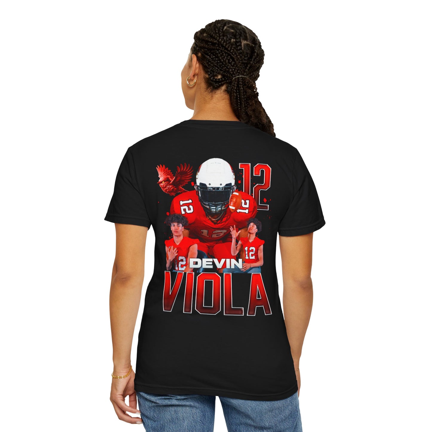Devin Viola Logo Front & Back Premium Tee