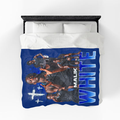 Malik White Faith Based 60"-80" Plush Blanket