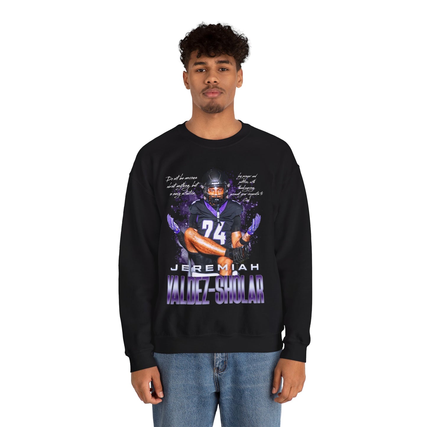 Jeremiah Valdez-Sholar Featured Quote Crewneck Sweatshirt