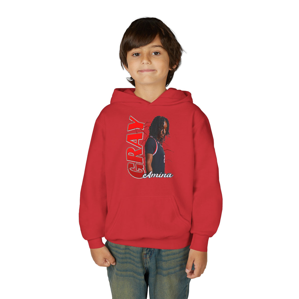 Amina Gray Kids Hoodie