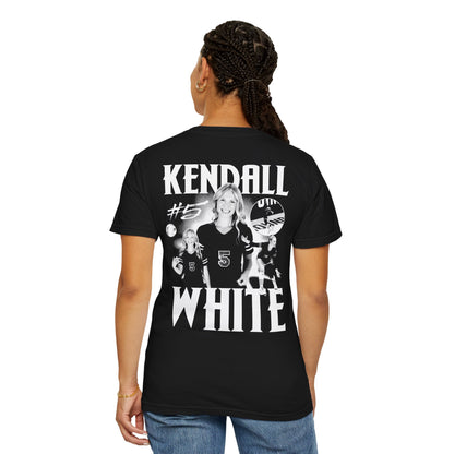 Kendall White Vintage Blackout Premium Tee