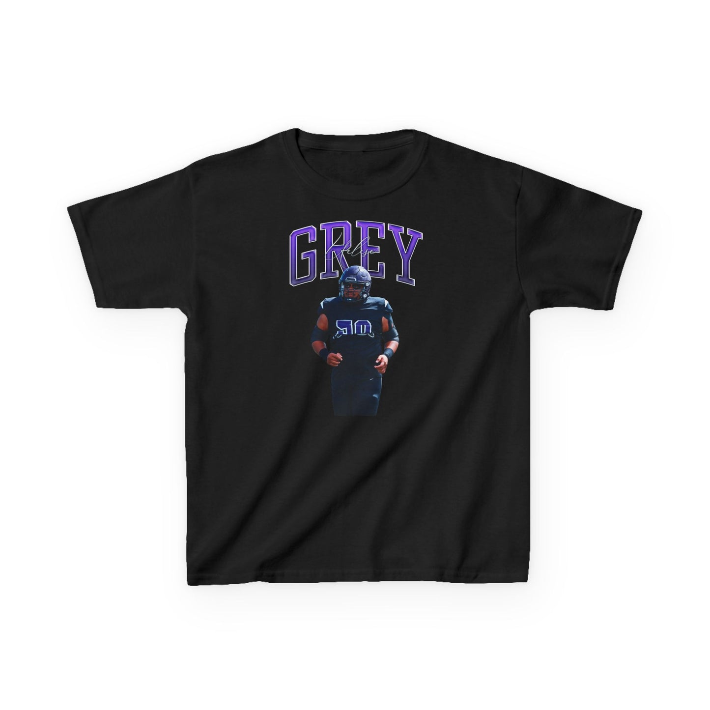 Uelese Grey Big Last Name Kids Tee