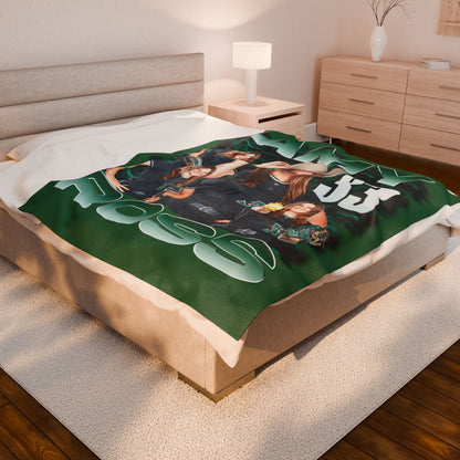 Amy Ross Single Color Combo 60"-80" Plush Blanket