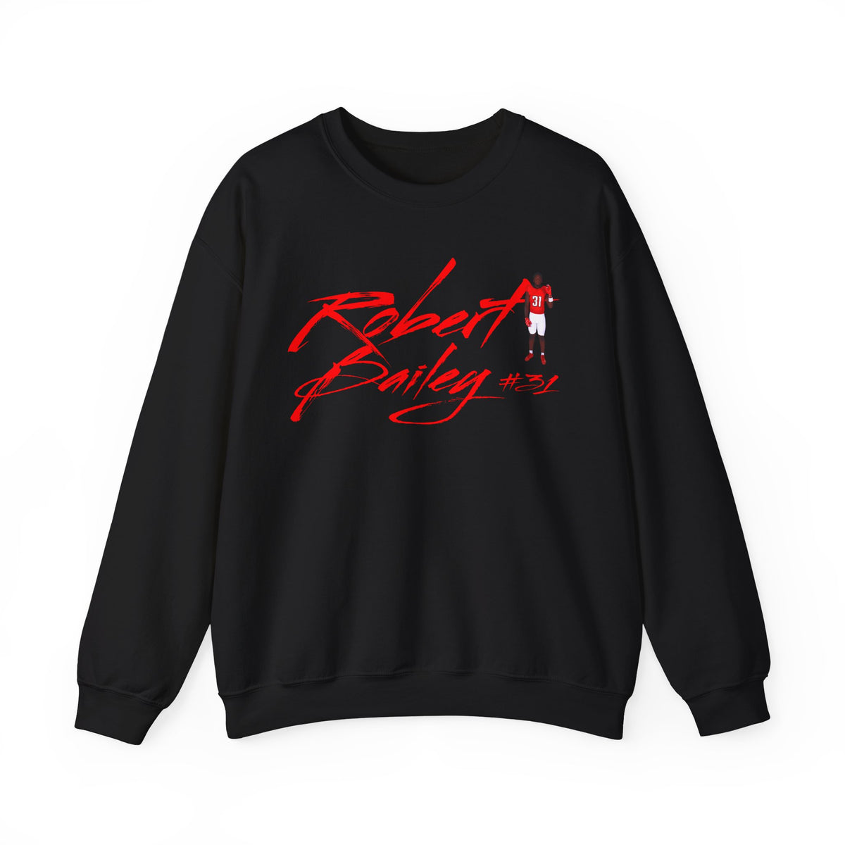 Robert Bailey Cursive Name & Number Crewneck Sweatshirt