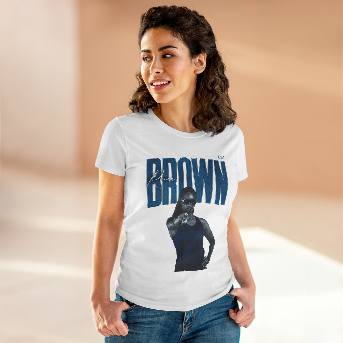 Rania Brown Faded Glory Women's Tee