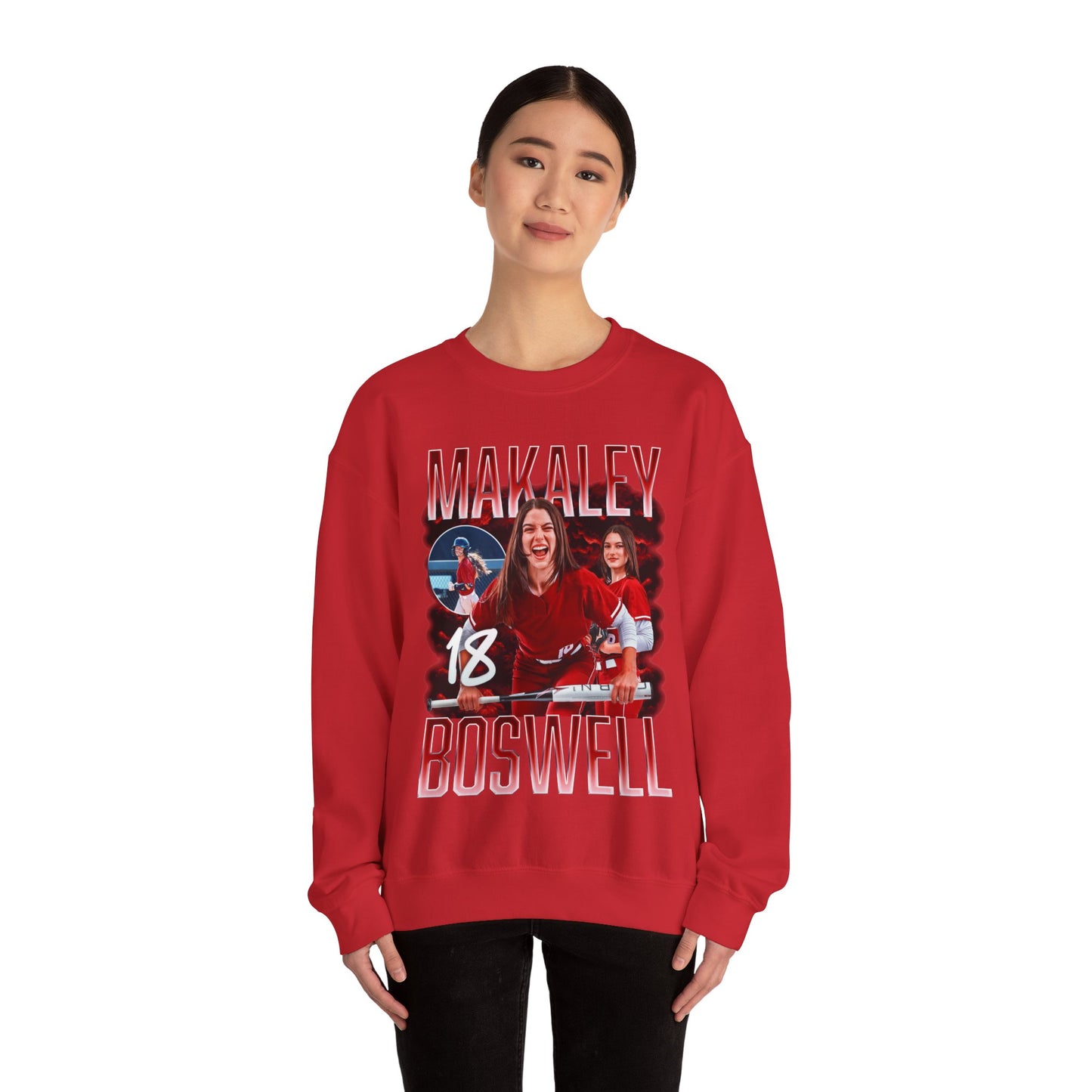 Makaley Boswell Single Color Combo Crewneck Sweatshirt