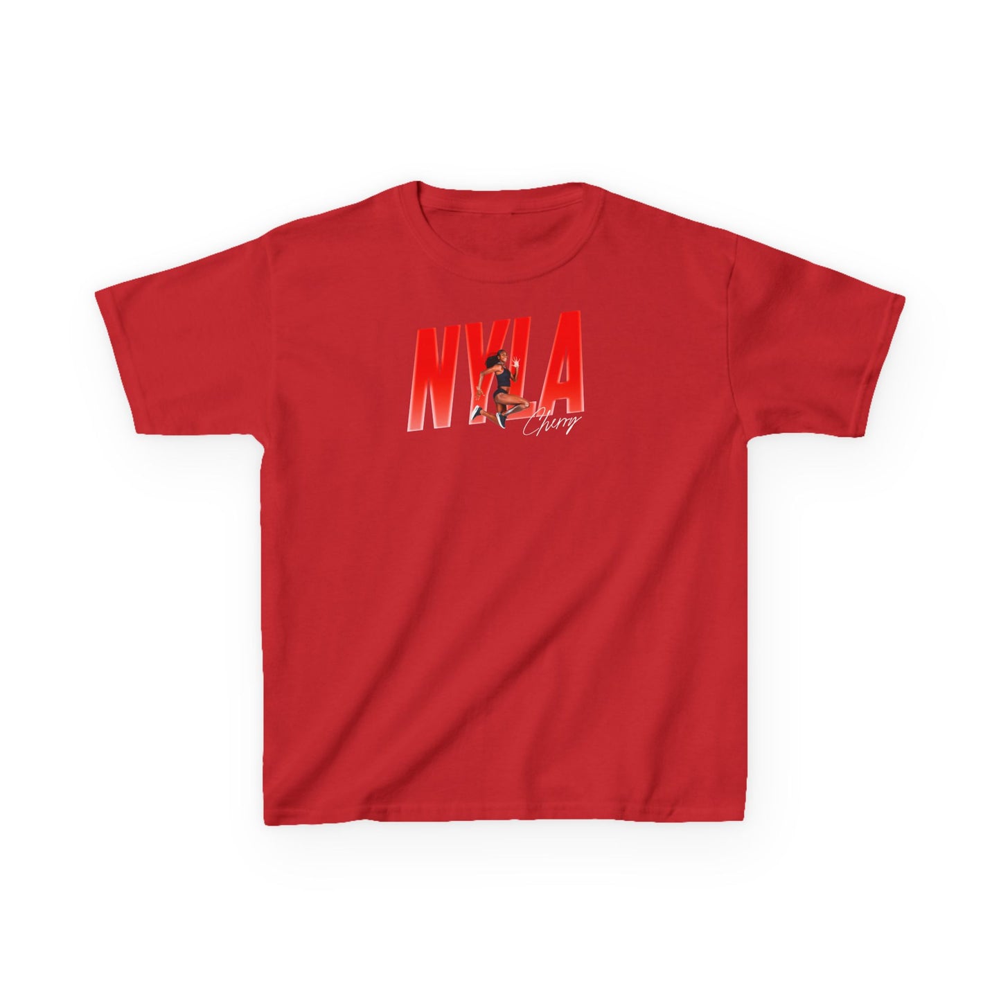 Nyla Cherry Cursive Combo Colored Kids Tee