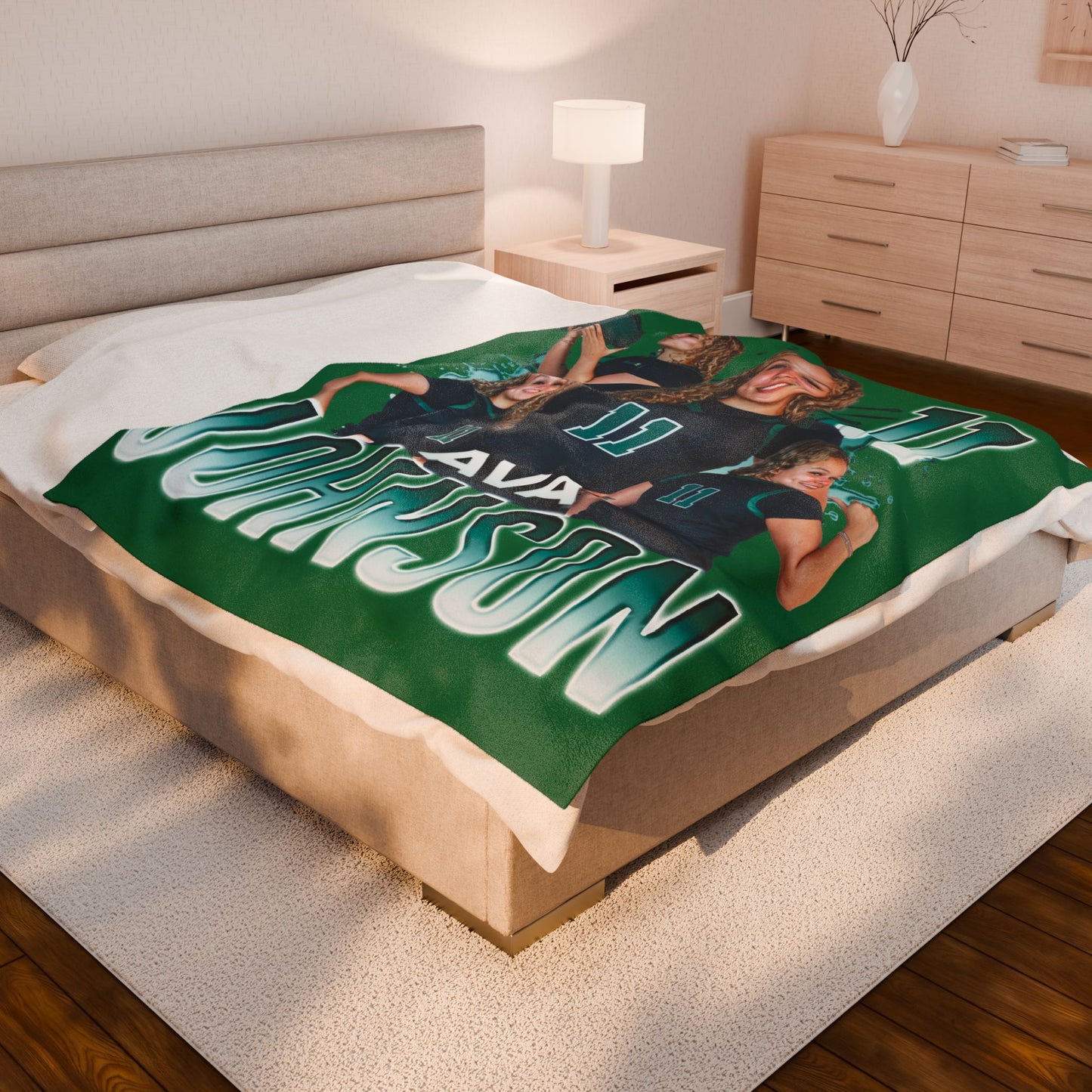 Ava Johnson 60"-80" Plush Blanket