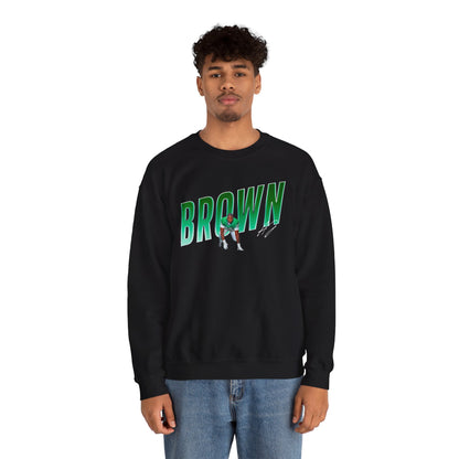 Aj Brown Cursive Combo Colored Crewneck Sweatshirt