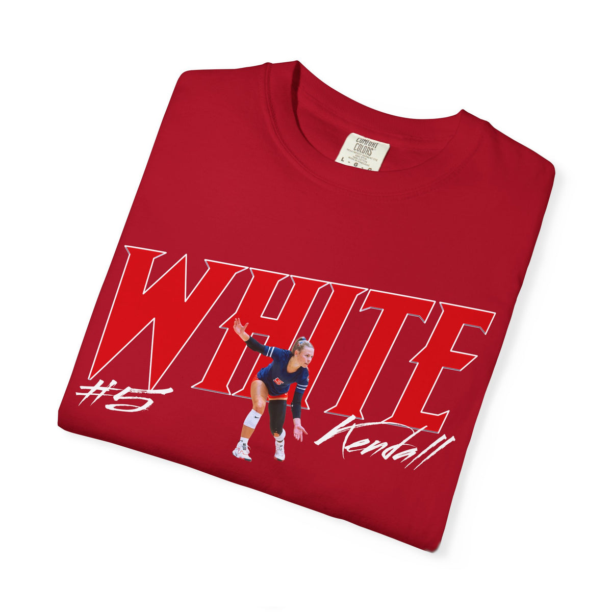 Kendall White Cursive Combo Colored Premium Tee