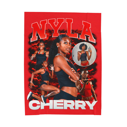 Nyla Cherry First Name Highlight 60"-80" Plush Blanket