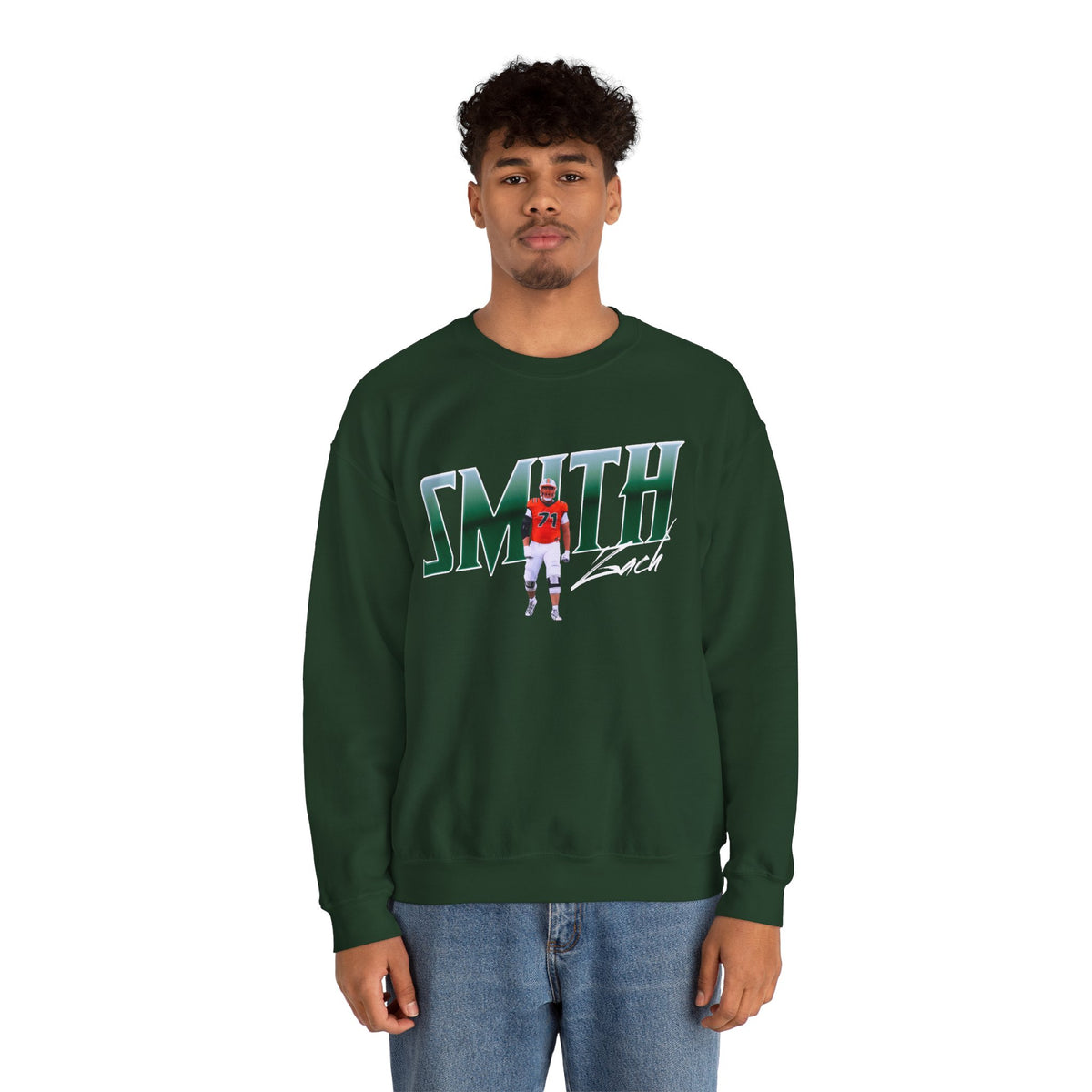 Zach Smith Cursive Combo Colored Crewneck Sweatshirt
