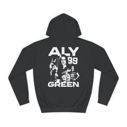 Aly Green Premium Vintage Blackout Hoodie