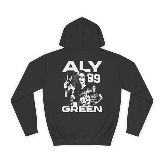 Aly Green Premium Vintage Blackout Hoodie