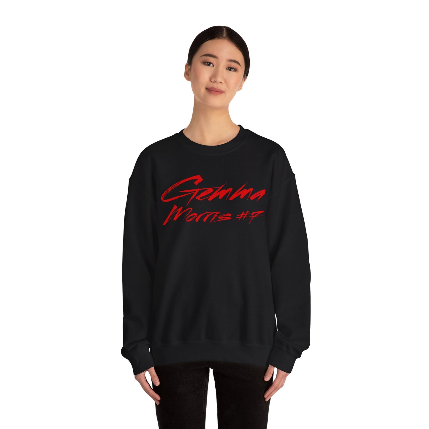 Gemma Morris Cursive Name & Number Crewneck Sweatshirt