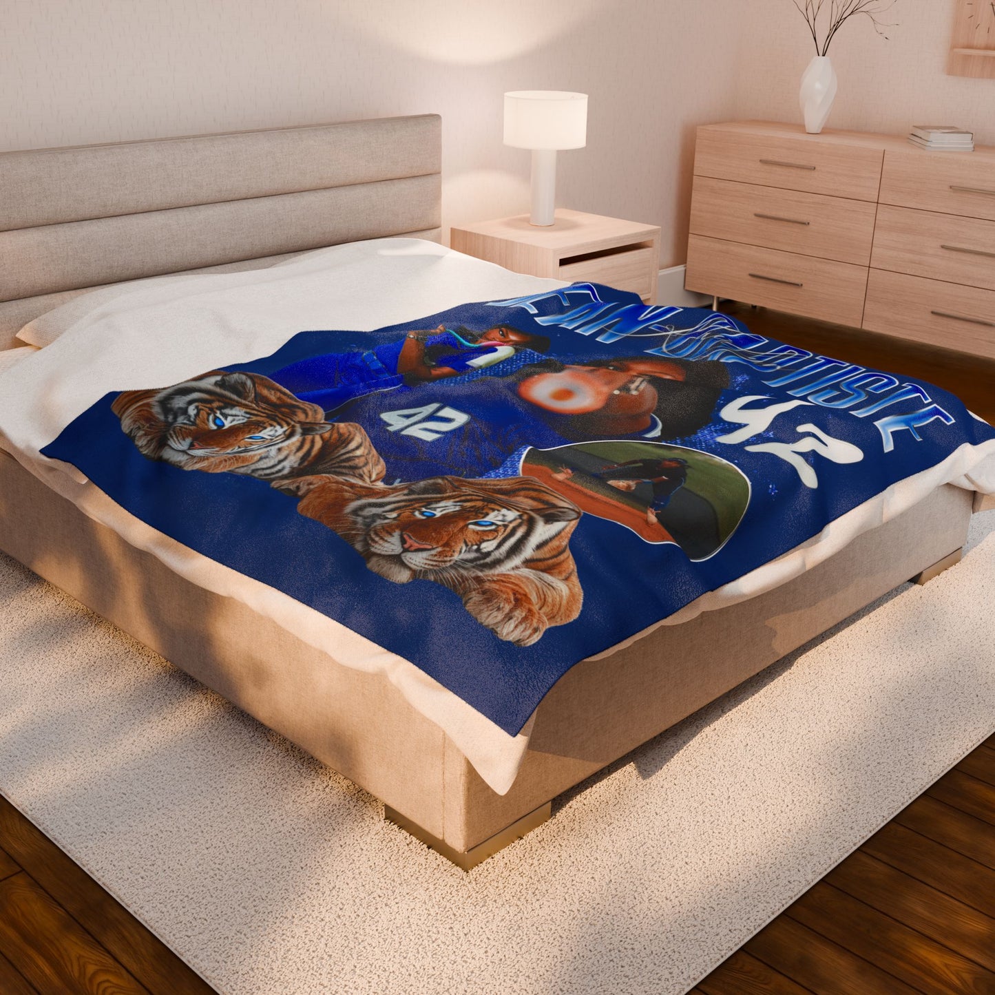 Kailyn Jean-Baptiste Last Name Highlight 60"-80" Plush Blanket