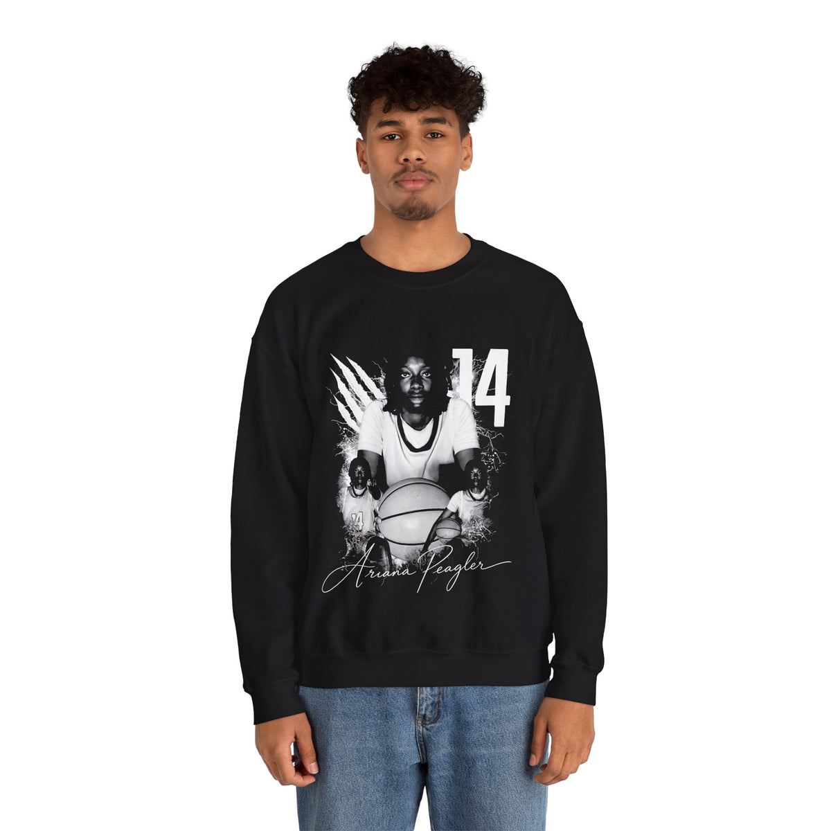 Ariana Peagler Black and White Crewneck Sweatshirt