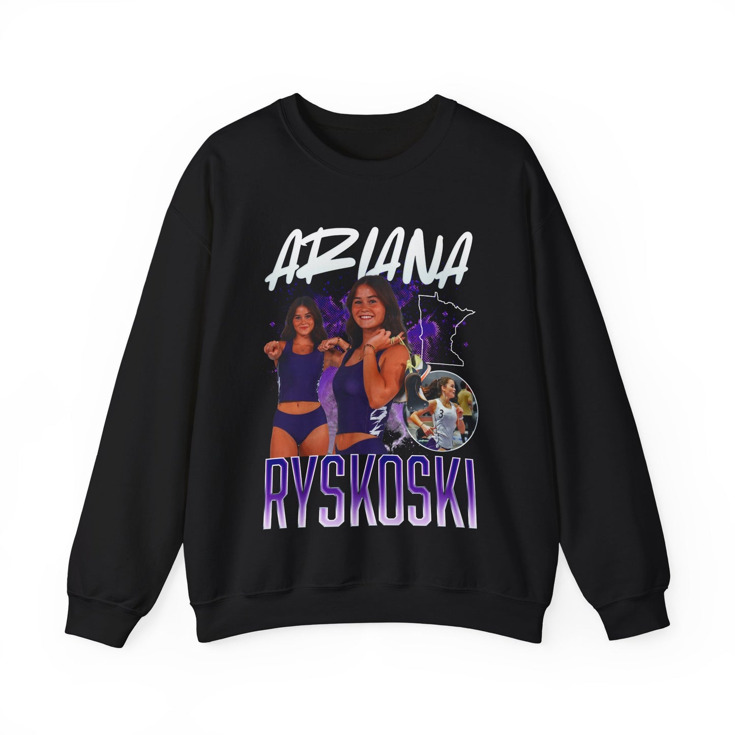 Ariana Ryskoski Colored & White Combo Crewneck Sweatshirt