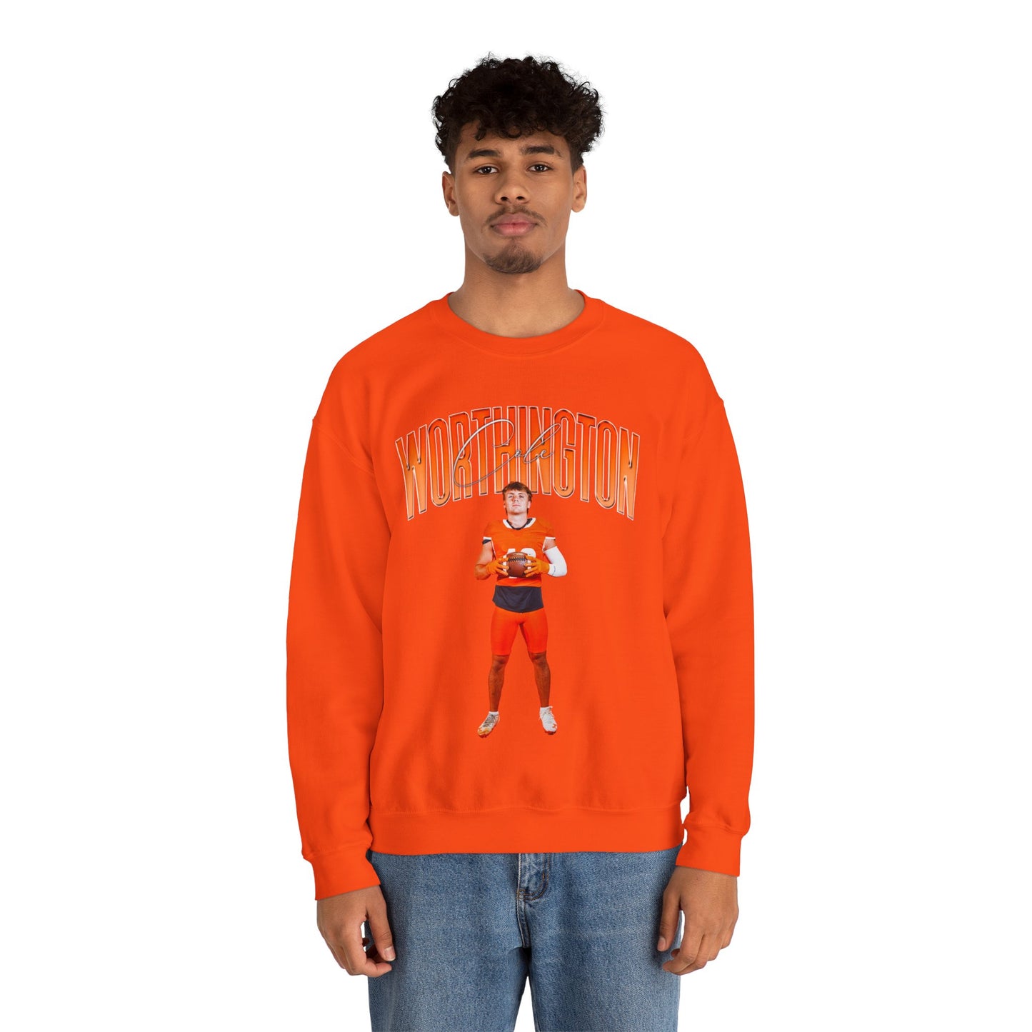 Cole Worthington Curved Combo Colored Crewneck Sweatshirt
