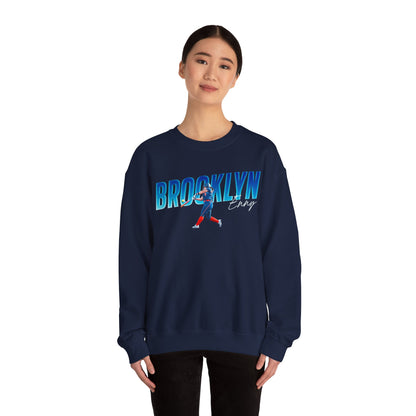Brooklyn Enny Cursive Combo Colored Crewneck Sweatshirt