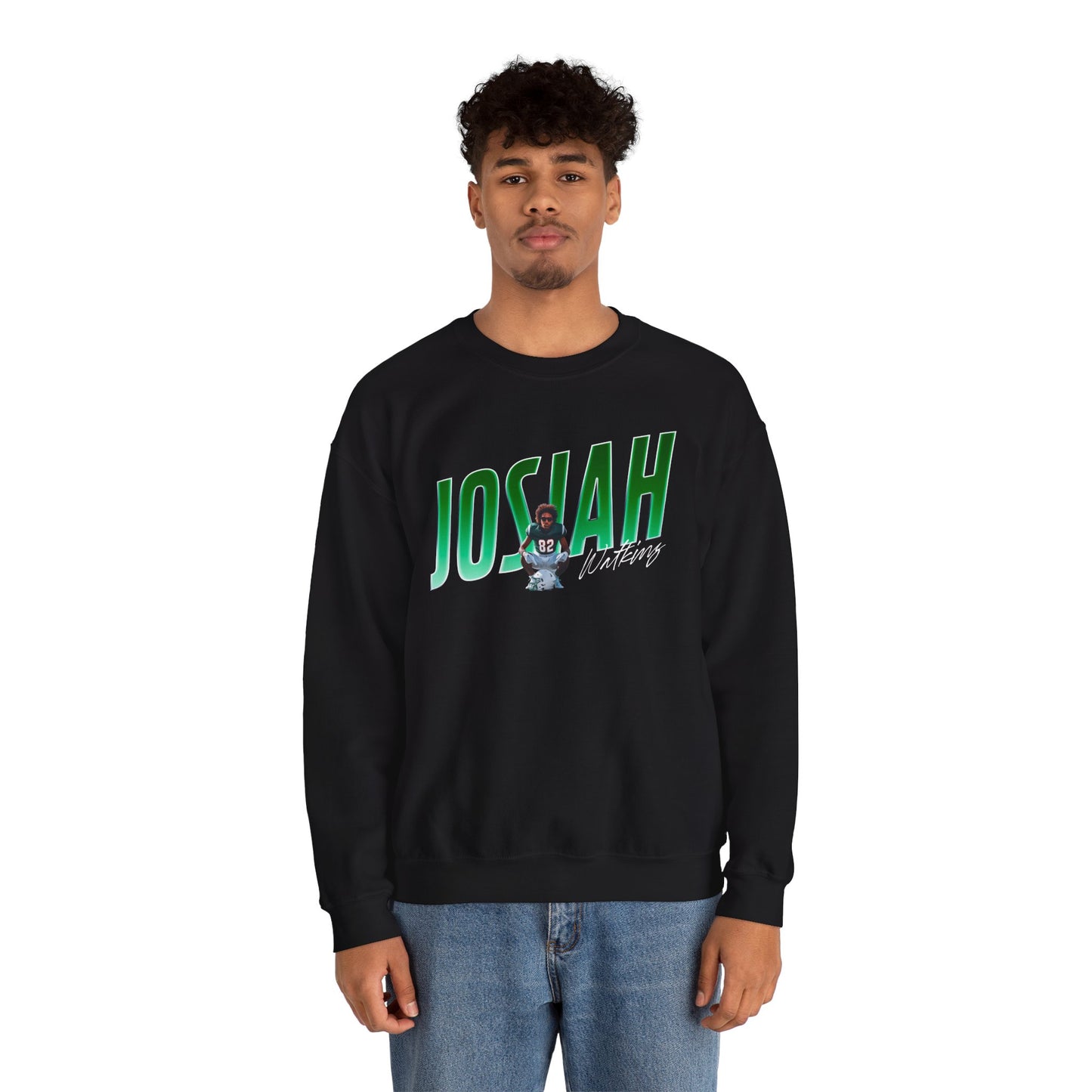 Josiah Watkins Cursive Combo Colored Crewneck Sweatshirt