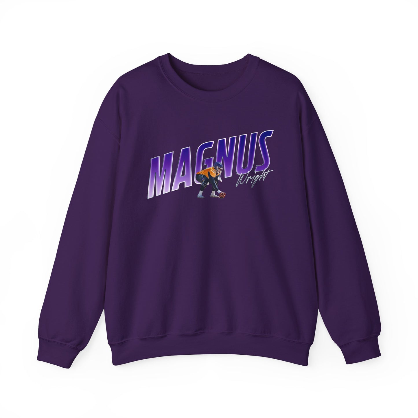 Magnus Wright Cursive Combo Colored Crewneck Sweatshirt