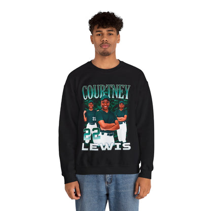 Courtney Lewis Colored & White Combo Crewneck Sweatshirt