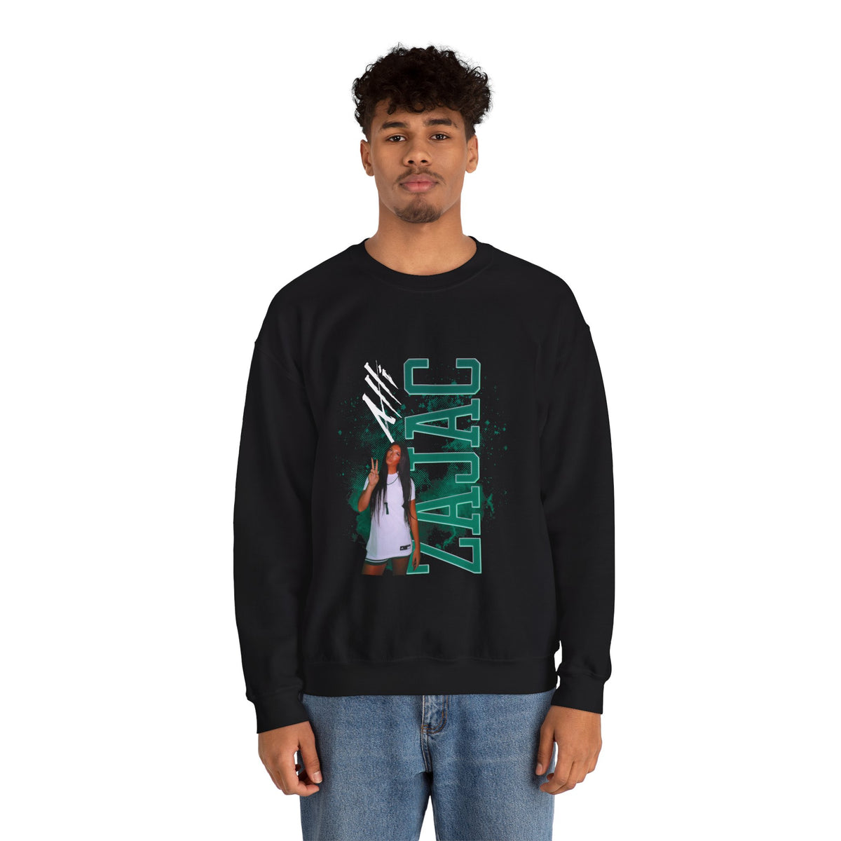 Alli Zajac Vertical Name Crewneck Sweatshirt