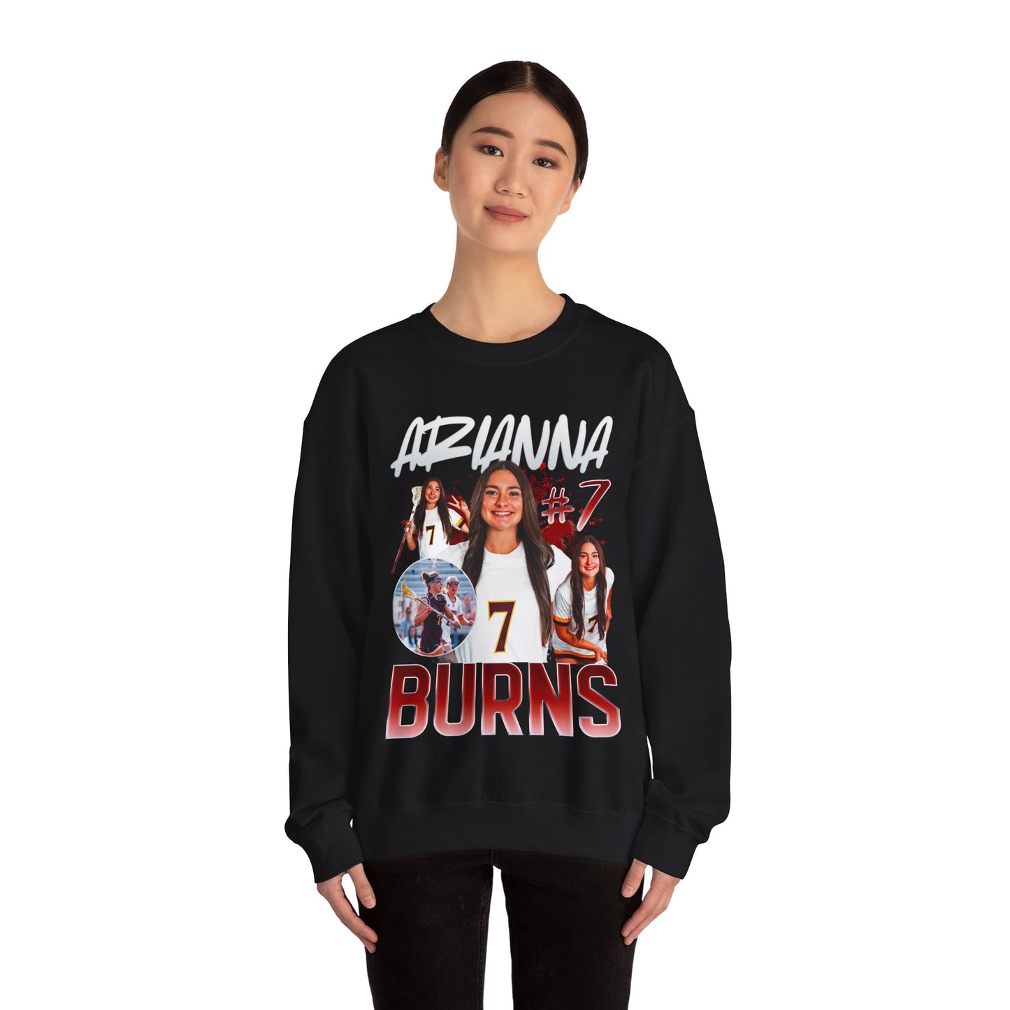 Arianna Burns White & Colored Combo Crewneck Sweatshirt