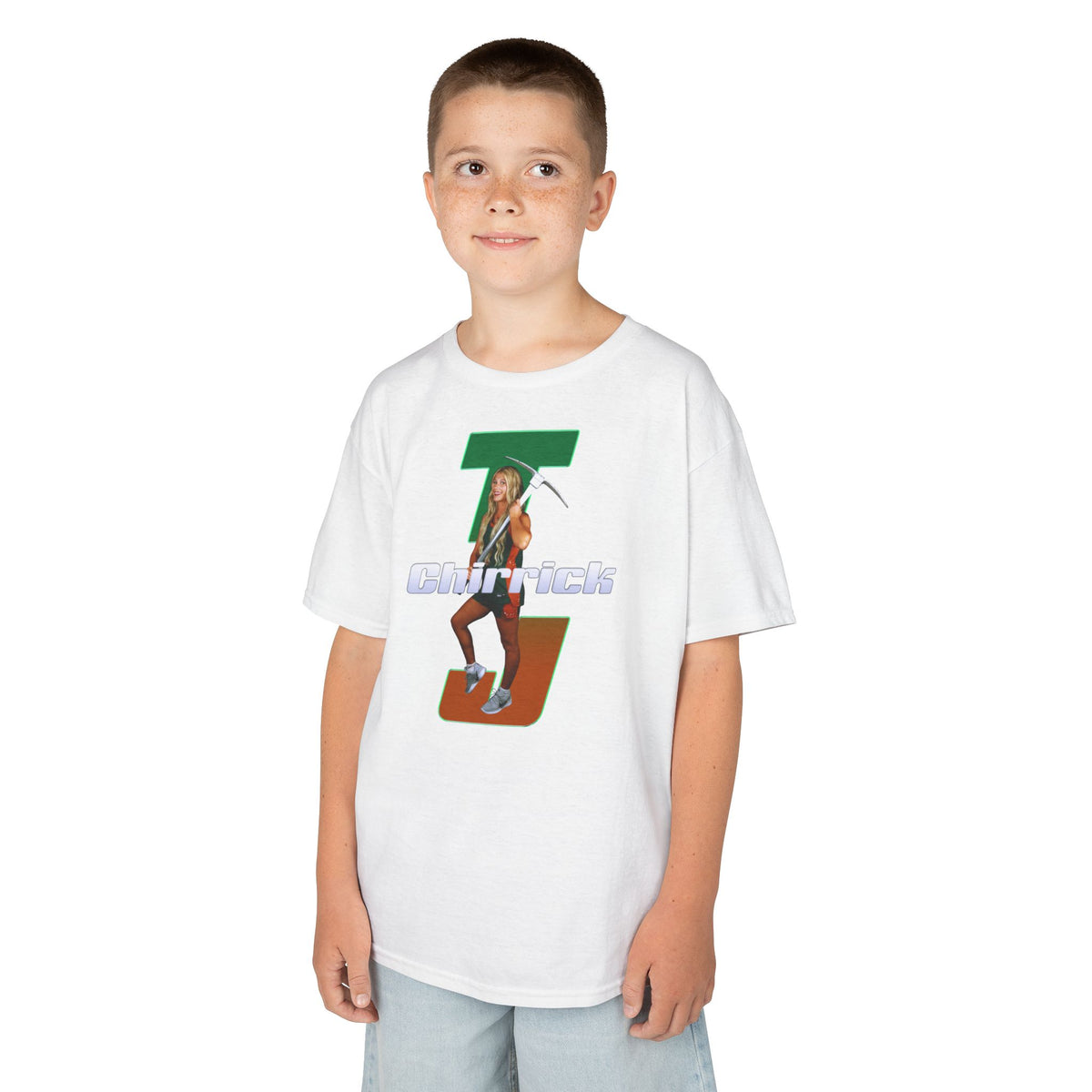 TJ Chirrick Retro Initials Kids Tee